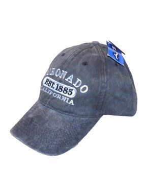 Gray 100% cotton baseball hat cap Coronado California 1885 Adult size adjustable